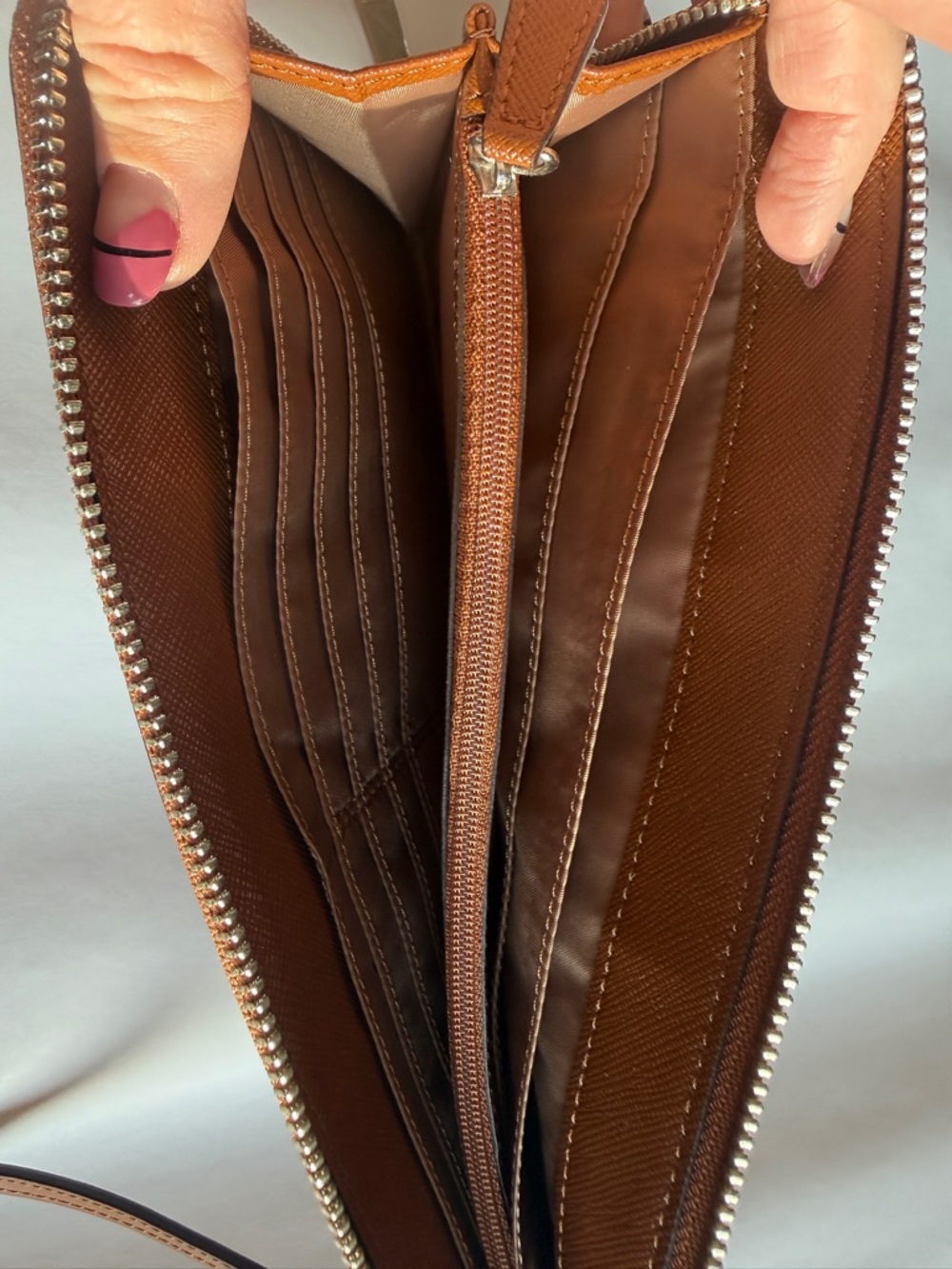 Coach Tan Leather Wristlet - Picture 5 of 7